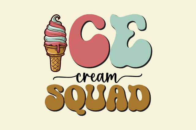 Ice Cream Squad Kawaii Cute Scoop PNG Sublimation Rupkotha 