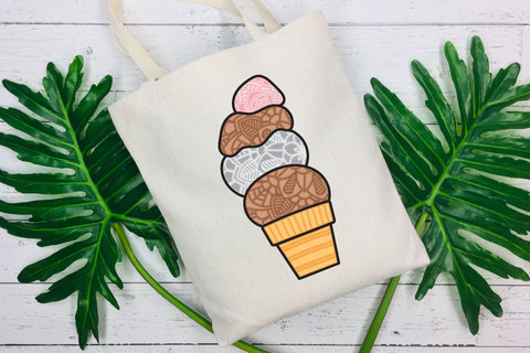 Ice Cream SVG Cone, 3d Layered Summer SVG, Sweet SVG Cut File. 3D Paper Elinorka 