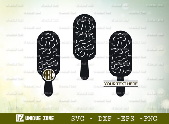 Ice Cream SVG Monogram, Ice Cream Cone Svg, Frozen yogurt Svg, Summer Svg, Sorbet Svg, Dessert Svg, Gelato Svg, Stick Ice Cream Svg, Ice Cream Monogram, SVG Unique Zone 