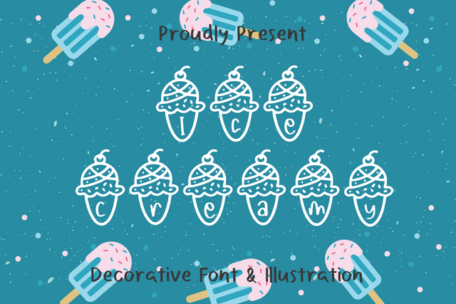 Ice Creamy Font Aisyah 