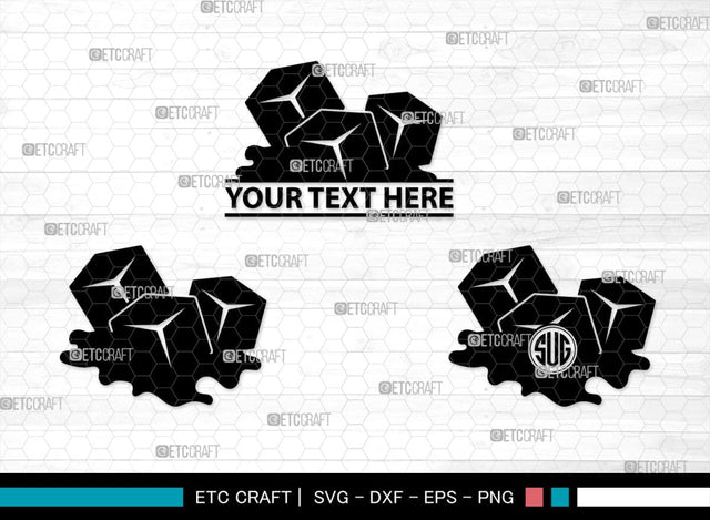 Ice Cube Monogram, Ice Cube Silhouette, Ice Cube SVG, Ice Svg, Melting Ice Svg, Cube Svg, Frozen Water Svg, SB00451 SVG ETC Craft 