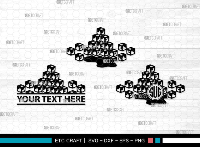 Ice Cube Monogram, Ice Cube Silhouette, Ice Cube SVG, Ice Svg, Melting Ice Svg, Cube Svg, Frozen Water Svg, SB00451 SVG ETC Craft 