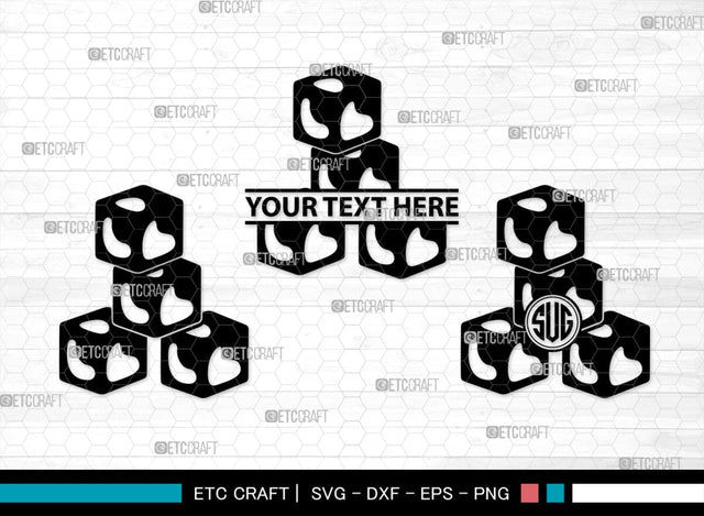 Ice Cube Monogram, Ice Cube Silhouette, Ice Cube SVG, Ice Svg, Melting Ice Svg, Cube Svg, Frozen Water Svg, SB00451 SVG ETC Craft 