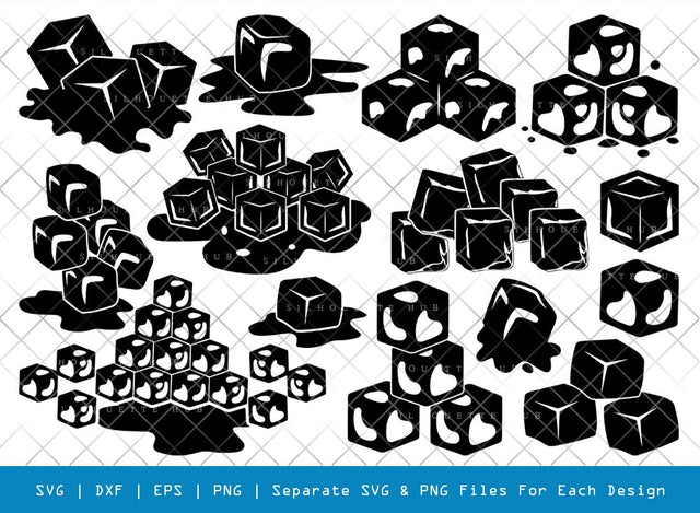 Ice Cube SVG Cut Files | Ice Cube Silhouette | Ice Svg | Melting Ice Svg | Cube Svg | Frozen Water Svg | Ice Cube Bundle SVG ETC Craft 