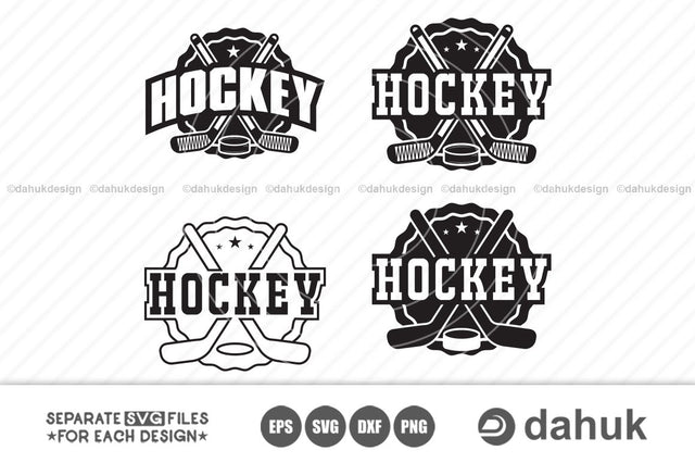 Ice Hockey Logo | hockey svg bundle | hockey silhouette clipart cuttable design svg png dxf & eps designs SVG dahukdesign 