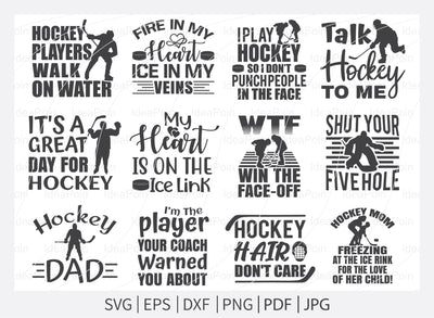 Ice Hockey SVG, Hockey Quotes Svg, Let's Watch Ice Hockey, Ice Hockey Bundle, Hockey Player, Hockey life clip art, Cut Files for crafters SVG Dinvect 