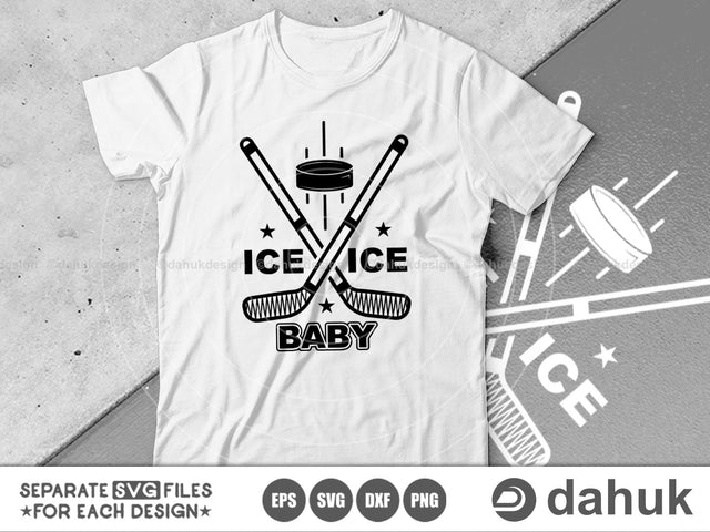 Ice Ice Baby SVG, Ice Hockey svg, Hockey Family svg, Hockey svg, hockey svg, Cut file, for silhouette, Design space, vinyl cut file SVG dahukdesign 