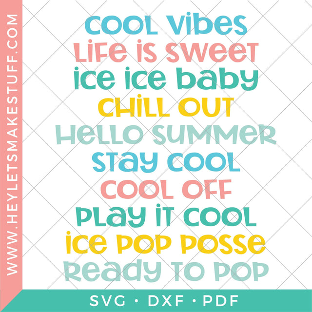 Ice Pop Holder Decals SVG Hey Let's Make Stuff 