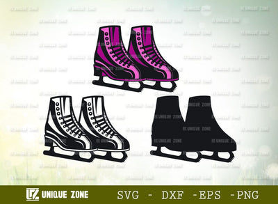 Ice Skates Svg Cut File, Winter Svg, Winter Sports Svg, Ice Skating Svg, Figure Skates Svg, Ice Skating Shoes Svg, Winter Blade Dancing Svg, SVG Unique Zone 