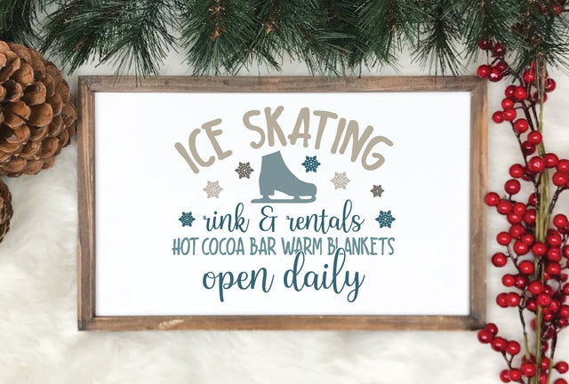 ice skating rink & rentals hot cocoa bar warm blankets open daily sing SVG md faruk hossain 