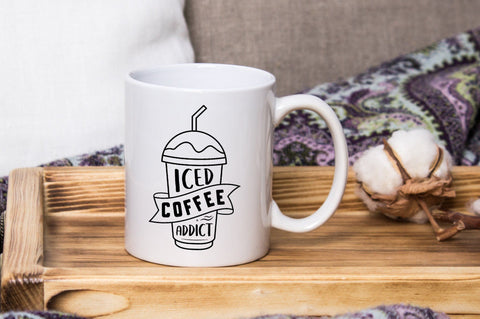 Iced Coffee Addict SVG Design SVG futivesvg 
