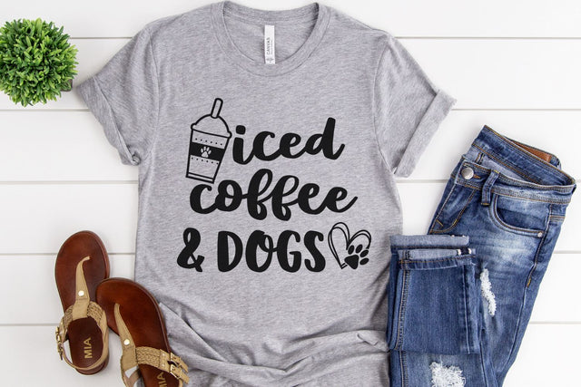 Iced Coffee and Dogs SVG Morgan Day Designs 