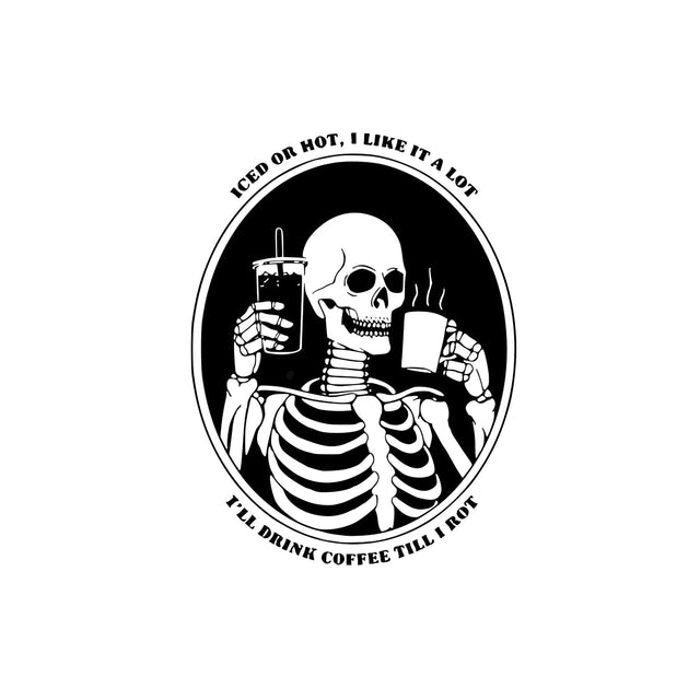 Iced or hot Coffee Skull Svg digital Download Vector File, Cricut Svg, Png Silhouette Skeleton Day of the Dead Svg Skeleton Skull Coffee SVG Whitetailcrafts 