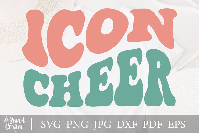 Icon cheer svg wavy style svg, EPS PNG Cricut Instant Download SVG Fauz 
