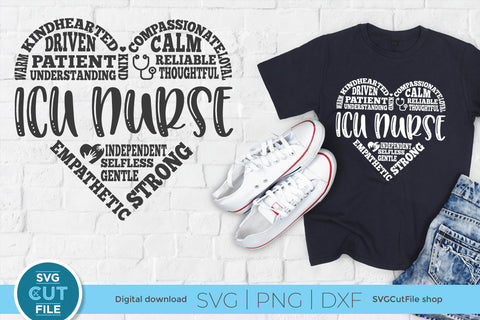 ICU Nurse SVG - a critical care unit nurse svg for Cricut SVG SVG Cut File 