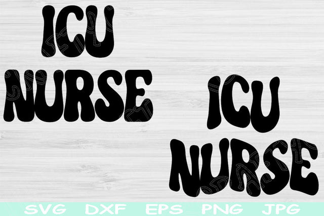 ICU Nurse Svg Dxf Png Eps Cut Files, Nurse Shirt Svg, Intensive Care Unit Svg Files For Cricut, Critical Care Svg Silhouette Digital Designs SVG TiffsCraftyCreations 