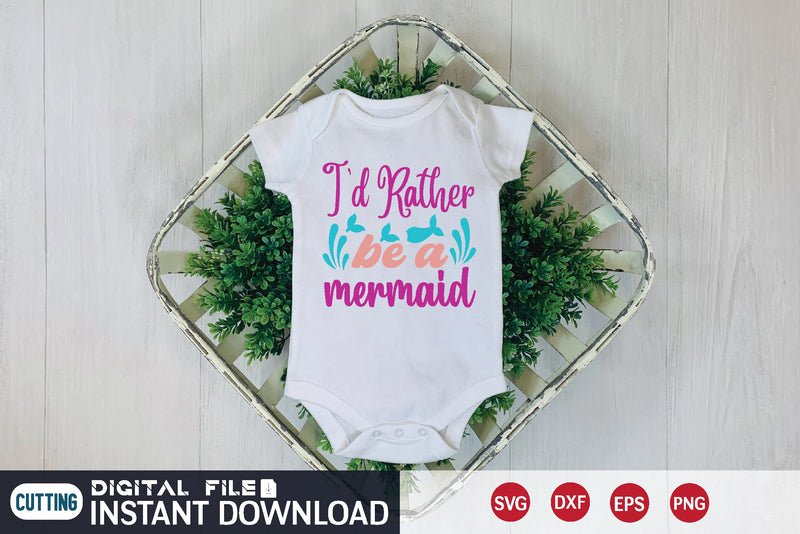 i'd rather be a mermaid SVG designer krishna 