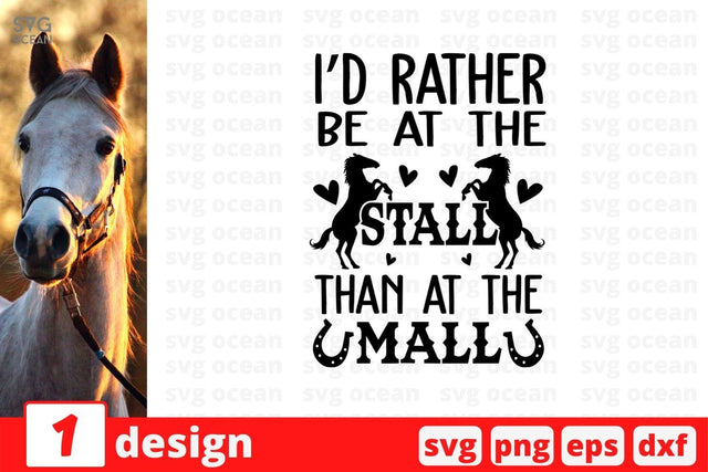 I'd rather be at the stall than at the mall SVG Cut File SVG SvgOcean 