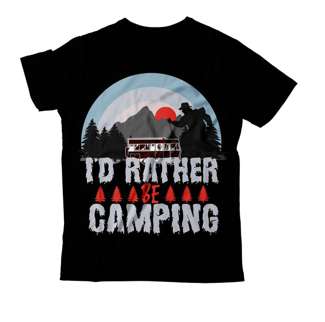 I'd Rather be Camping T-Shirt Design ,I'd Rather be Camping SVG Design SVG BlackCatsMedia 