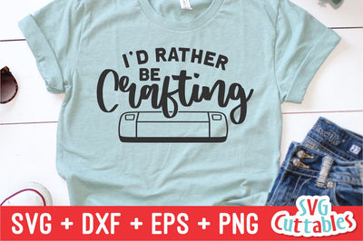 I'd Rather Be Crafting svg - Crafting Cut File - svg - dxf - eps - png - Hobby - Crafters svg - Funny - Silhouette - Cricut - Digital File SVG Svg Cuttables 