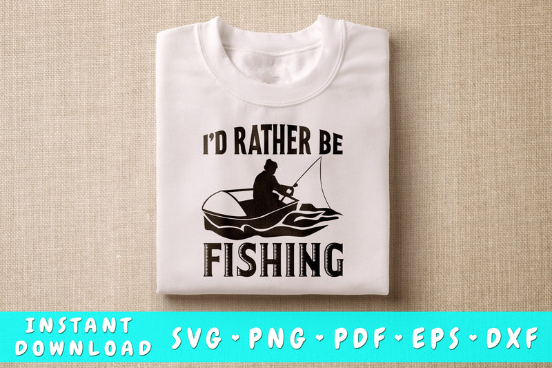 I'd Rather Be Fishing SVG SVG HappyDesignStudio 