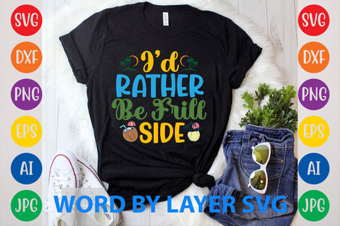 I'd Rather Be Frill Side, Summer SVG Design SVG Rafiqul20606 