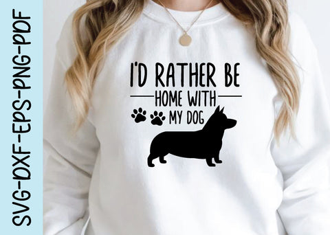 i'd rather be home with my dog svg SVG designstore 