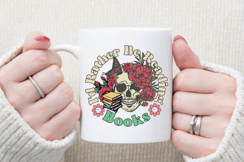 I'd Rather Be Reading Books,Book Lovers flower's Sublimation Sublimation designartist 