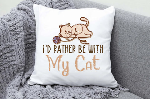 I’d Rather Be with My Cat Sublimation Sublimation Jagonath Roy 