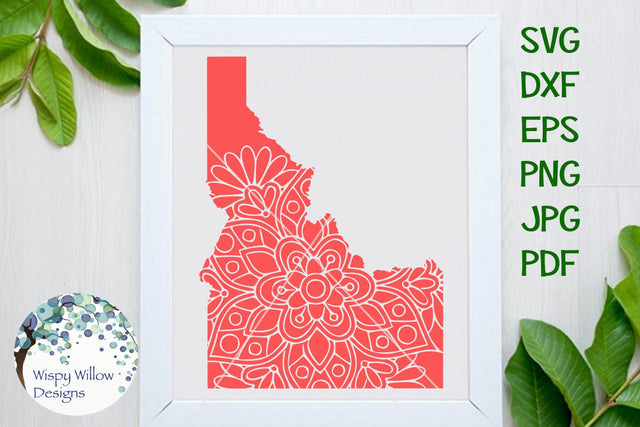 Idaho Mandala ID SVG Wispy Willow Designs 