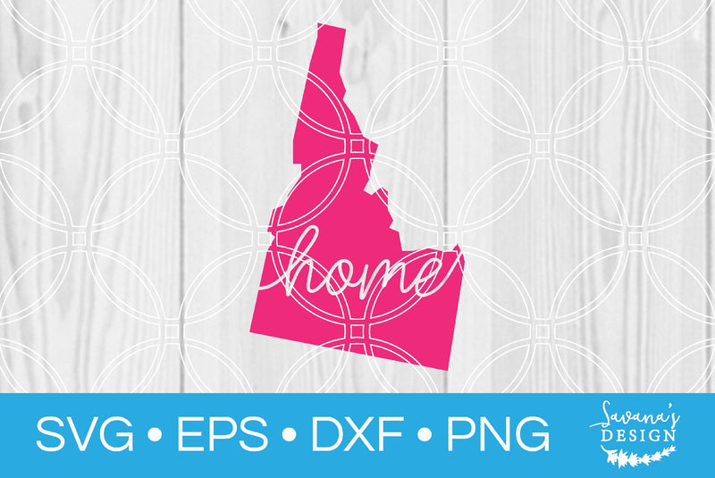 Idaho State with Home SVG SavanasDesign 