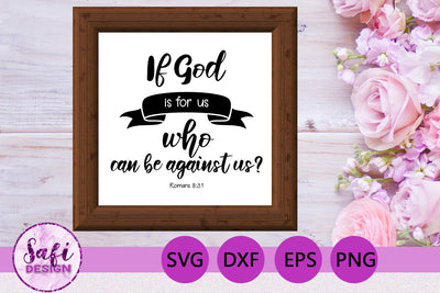 If God is For Us Bible Verse SVG SVG Safi Design 