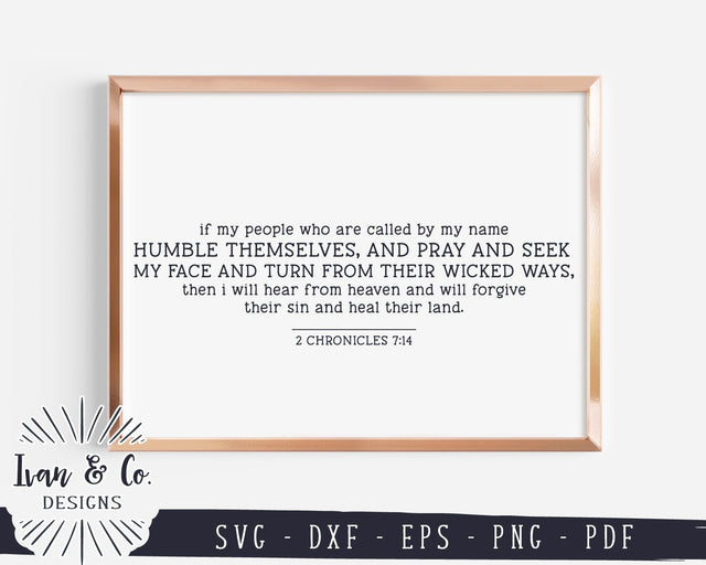 If My People SVG Files | Bible Verse Svg | 2 Chronicles 7:14 | Christian Svg | Praise Svg | Commercial Use | Digital Cut Files (1125429901) SVG Ivan & Co. Designs 