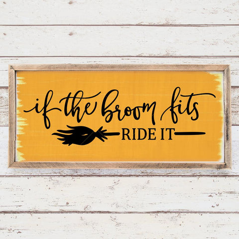 If the broom fits ride it - funny Halloween SVG SVG Chameleon Cuttables 