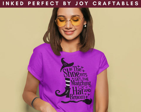 If The Shoes Fits Get The Matching Hat And Broom SVG Inked Perfect 