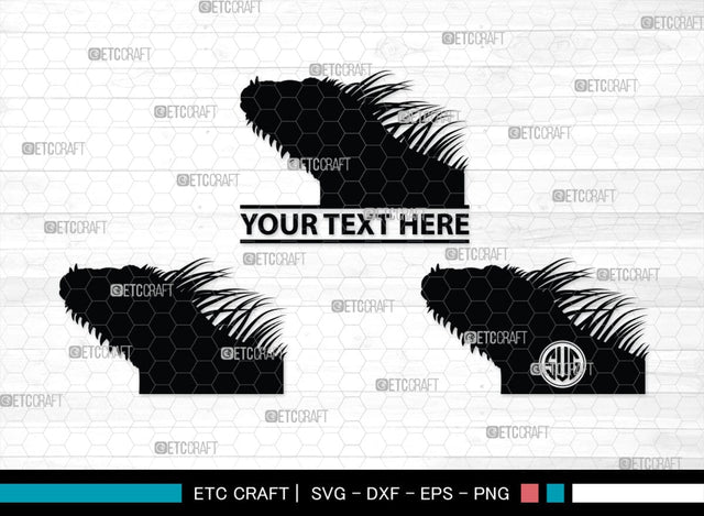 Iguana Monogram, Iguana Silhouette, Iguana SVG, Lizard Svg, Reptile Svg, Chameleon Svg, Gecko Svg, SB00283 SVG ETC Craft 