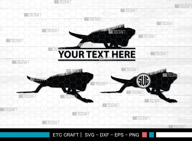 Iguana Monogram, Iguana Silhouette, Iguana SVG, Lizard Svg, Reptile Svg, Chameleon Svg, Gecko Svg, SB00283 SVG ETC Craft 