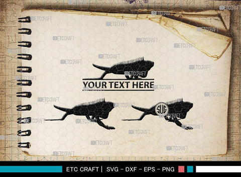 Iguana Monogram, Iguana Silhouette, Iguana SVG, Lizard Svg, Reptile Svg, Chameleon Svg, Gecko Svg, SB00283 SVG ETC Craft 