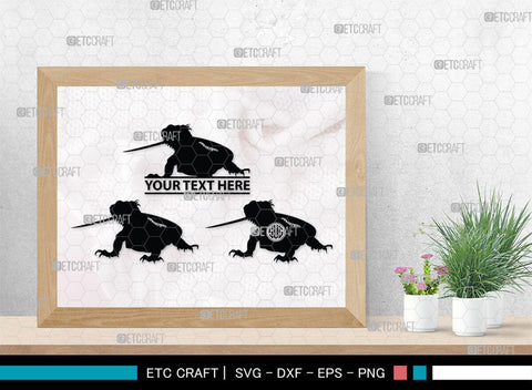 Iguana Monogram, Iguana Silhouette, Iguana SVG, Lizard Svg, Reptile Svg, Chameleon Svg, Gecko Svg, SB00283 SVG ETC Craft 
