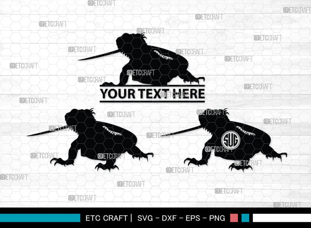 Iguana Monogram, Iguana Silhouette, Iguana SVG, Lizard Svg, Reptile Svg, Chameleon Svg, Gecko Svg, SB00283 SVG ETC Craft 