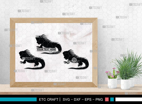 Iguana Monogram, Iguana Silhouette, Iguana SVG, Lizard Svg, Reptile Svg, Chameleon Svg, Gecko Svg, SB00283 SVG ETC Craft 
