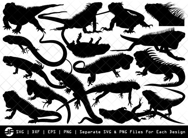 Iguana SVG | Animal SVG | Silhouette Bundle | SVG Cut File SVG ETC Craft 