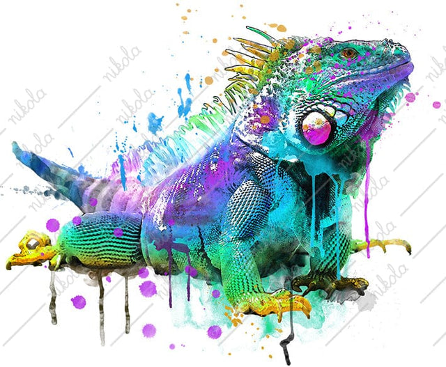 Iguana Watercolor Sublimation Clipart PNG JPG Sublimation nikola 