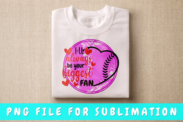 I'll Always Be Your Biggest Fan Baseball PNG For Sublimation Sublimation HappyDesignStudio 
