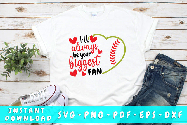 I'll Always Be Your Biggest Fan Softball SVG SVG HappyDesignStudio 