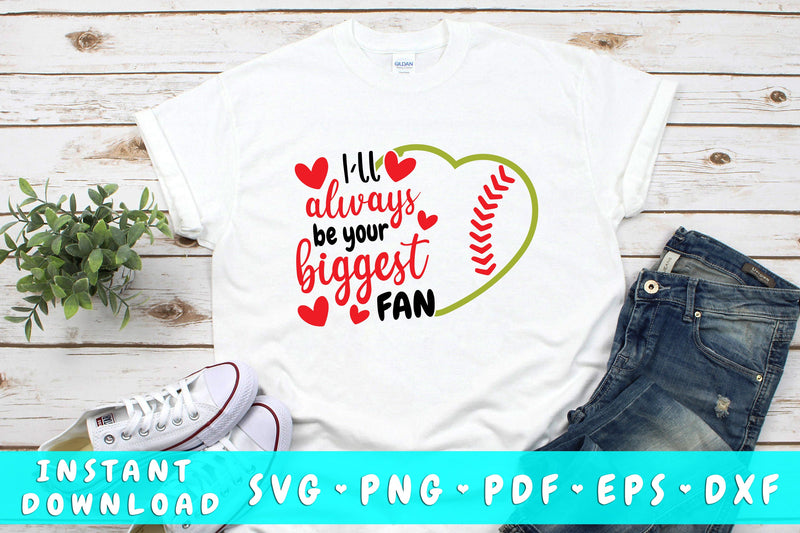I'll Always Be Your Biggest Fan Softball SVG SVG HappyDesignStudio 