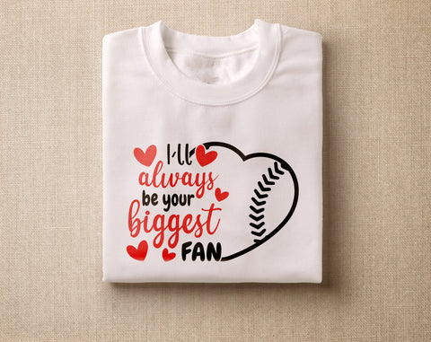 I'll Always Be Your Biggest Fan SVG Bundle, 6 Designs, Baseball, Football, Soccer, Softball, Basketball, Volleyball Fan SVG Cut Files SVG HappyDesignStudio 