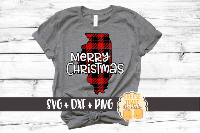 Illinois - Buffalo Plaid State - SVG PNG DXF Cut Files SVG Cheese Toast Digitals 