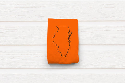 Illinois Home State Outline Embroidery Embroidery/Applique DESIGNS Designed by Geeks 