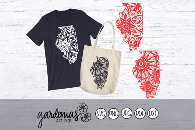 Illinois Mandalas SVG Gardenias Art Shop 